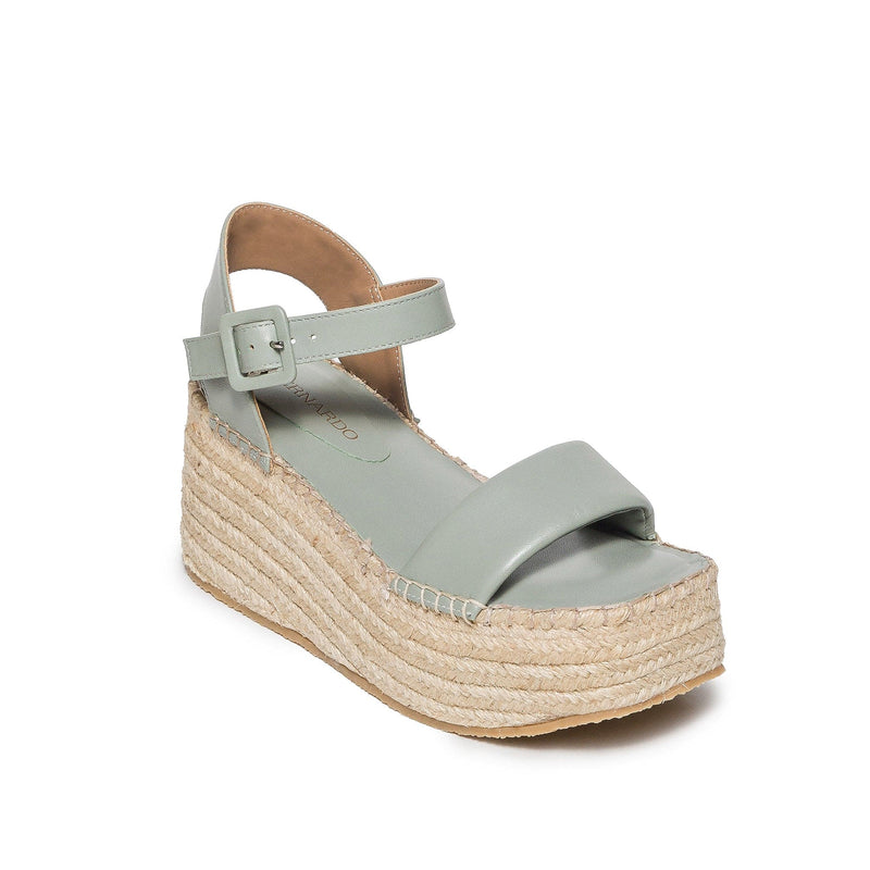 Women Bernardo Mallorca Espadrille Platform Sandals Light Green | QBL7933EE