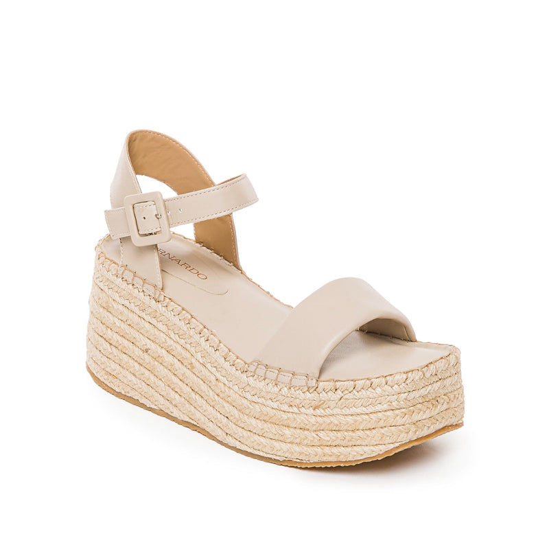 Women Bernardo Mallorca Espadrille Platform Sandals Beige | VXO682ZZ