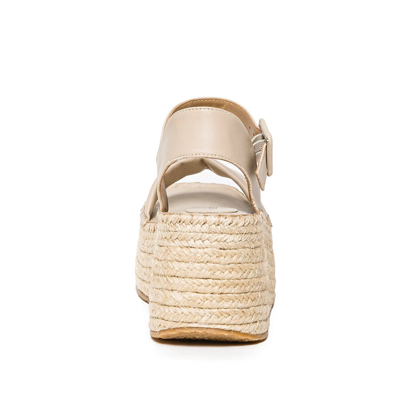 Women Bernardo Mallorca Espadrille Platform Sandals Beige | VXO682ZZ