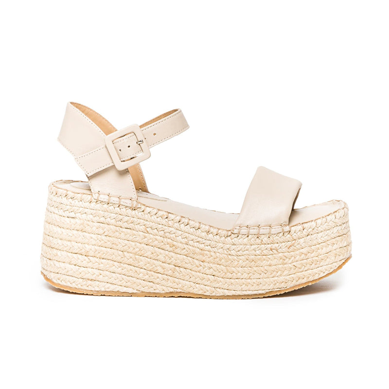 Women Bernardo Mallorca Espadrille Platform Sandals Beige | VXO682ZZ