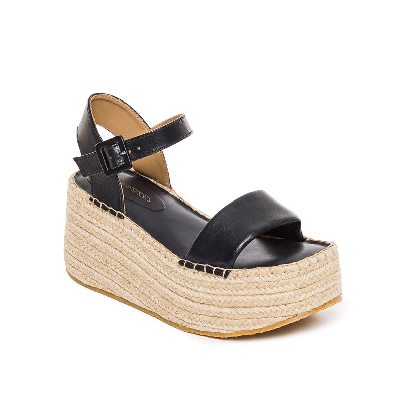 Women Bernardo Mallorca Espadrille Platform Sandals Black | CZU3716HL