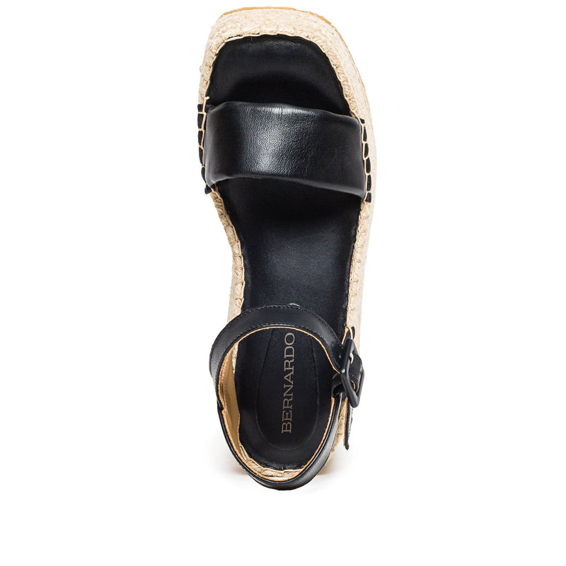 Women Bernardo Mallorca Espadrille Platform Sandals Black | CZU3716HL