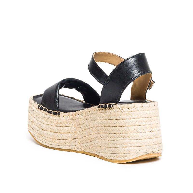 Women Bernardo Mallorca Espadrille Platform Sandals Black | CZU3716HL