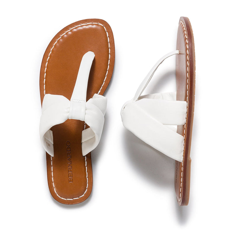 Women Bernardo Margaret Thong Slide Sandals White | QPO351QV