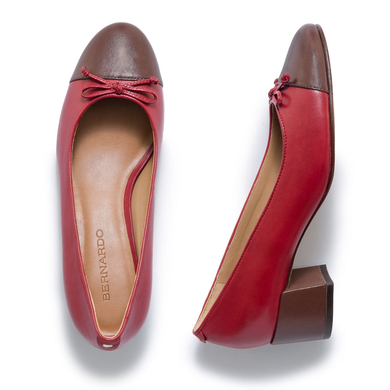 Women Bernardo Marisol Ballerina Pumps Dark Red Chocolate | HEH8473TP