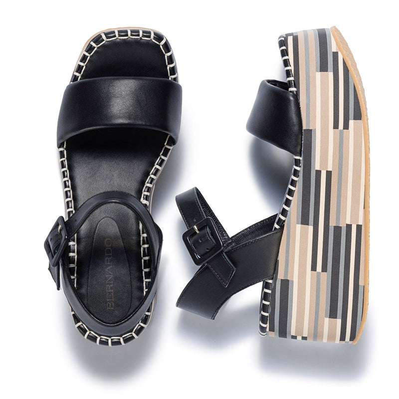 Women Bernardo Marley Platform Sandals Black | BUH3862IN