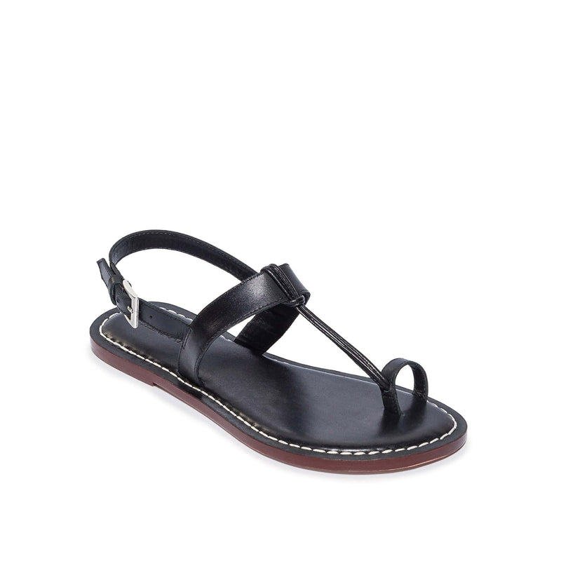 Women Bernardo Maverick 2 Toe Ring Flat Sandals Black | UWV6179PP