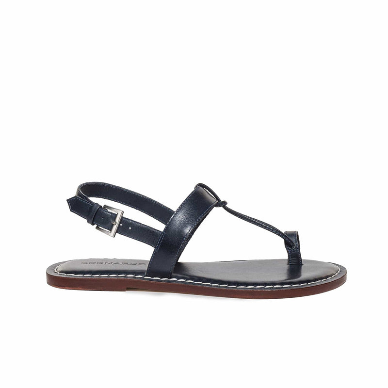 Women Bernardo Maverick 2 Toe Ring Flat Sandals Navy | PUZ1853RB