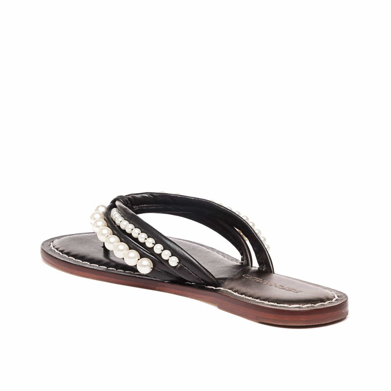 Women Bernardo Miami Pearl Slide Sandals Black | OVJ147VH