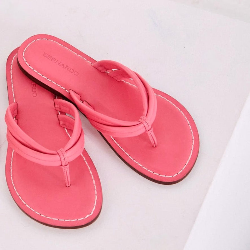 Women Bernardo Miami Thong Slide Sandals Pink | ORJ1646UT