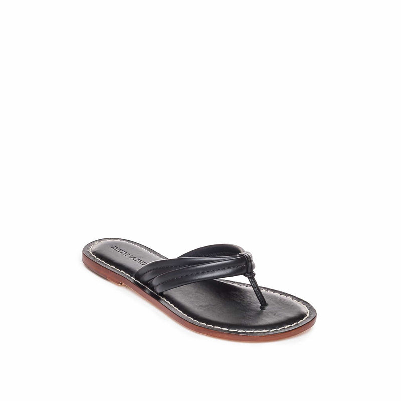 Women Bernardo Miami Thong Slide Sandals Black | WLE8951SD