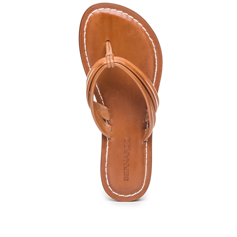 Women Bernardo Miami Thong Slide Sandals Brown | HKF9092TD