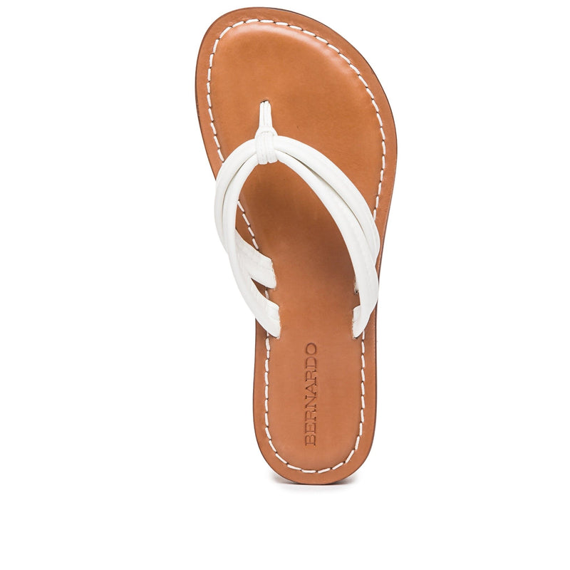 Women Bernardo Miami Thong Slide Sandals White | FEA1365QB