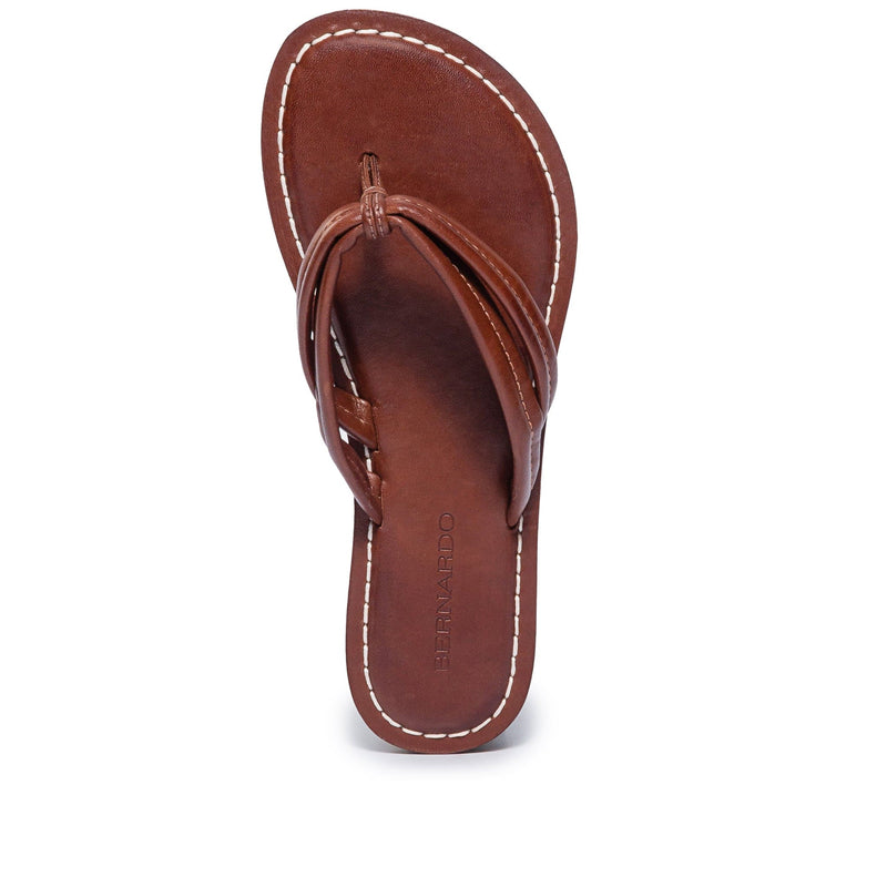 Women Bernardo Miami Thong Slide Sandals Chocolate | HZH2515KQ