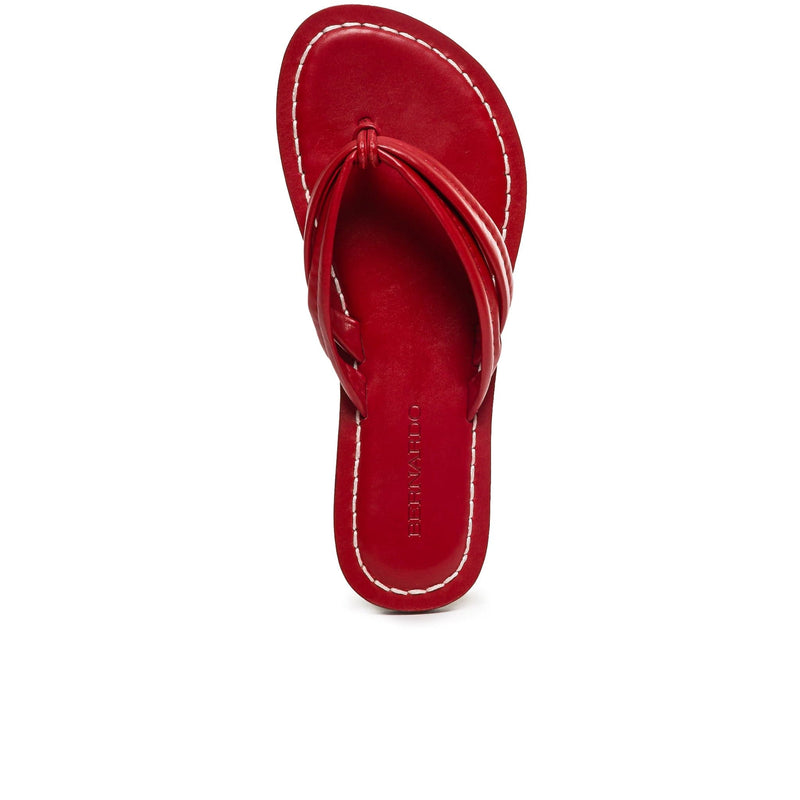 Women Bernardo Miami Thong Slide Sandals Red | WEM8541IJ