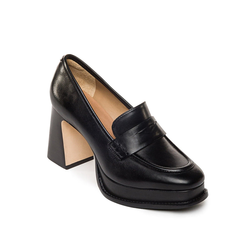 Women Bernardo Natalie Platform Loafers Black | OGO6691CP