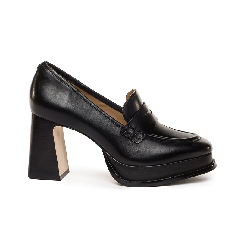 Women Bernardo Natalie Platform Loafers Black | OGO6691CP