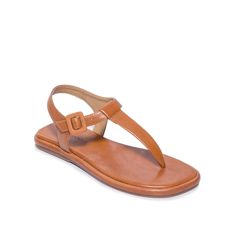 Women Bernardo Tucson T-Strap Flat Sandals Dark Brown | XYA6864RH