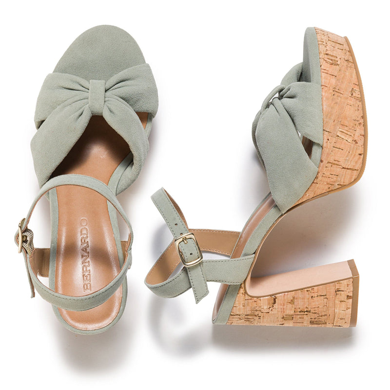 Women Bernardo Veronika Platform Sandals Light Green | NMZ8976HY