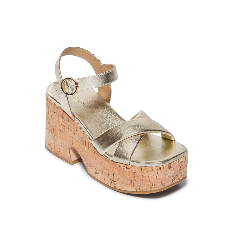 Women Bernardo Weston Platform Sandals Gold | MQC9714BG