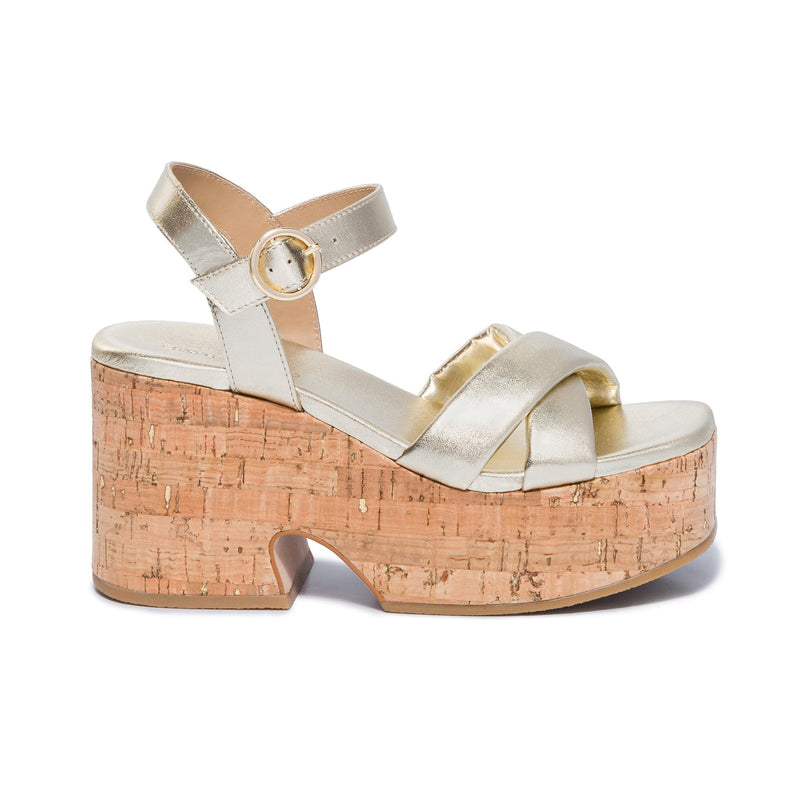 Women Bernardo Weston Platform Sandals Gold | MQC9714BG